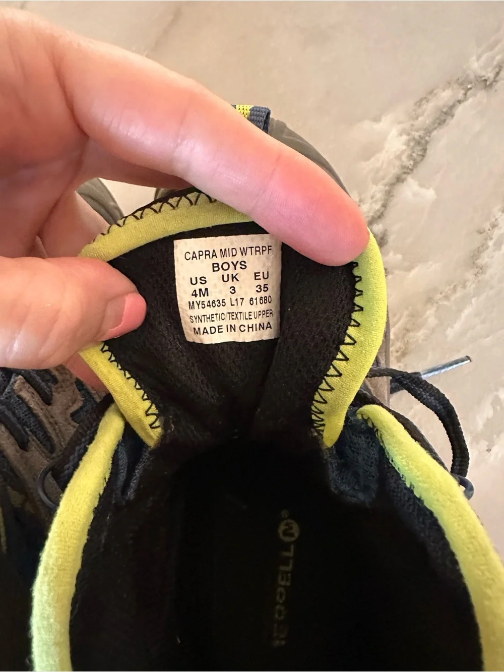Merrel Kids hiking boots